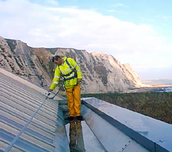 fall arrest systems being used at Eurotunnel
